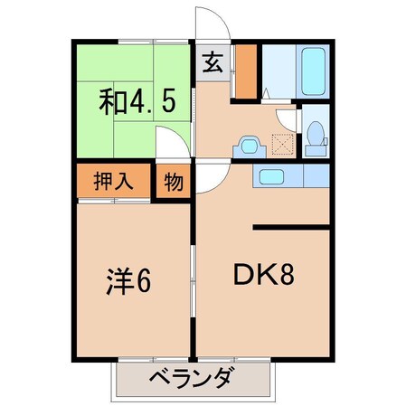 コーポ台畑の物件間取画像